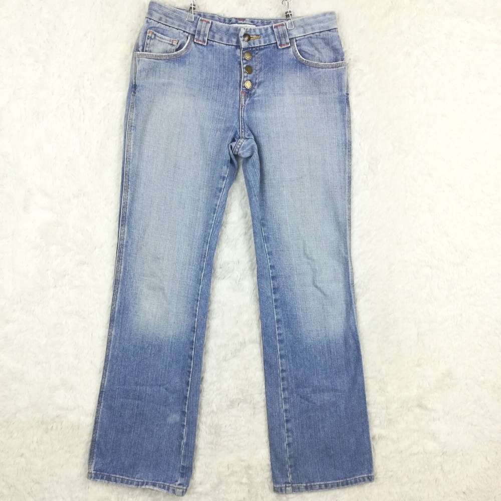 Vtg Tommy Hilfiger Womens Jeans Cowboy Fit Blue‎ Denim Light Wash Button Fly 4